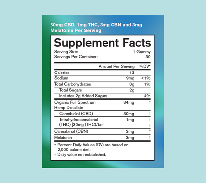 Afterglow - Organic Sleep Gummies with CBD, THC, CBN & Melatonin